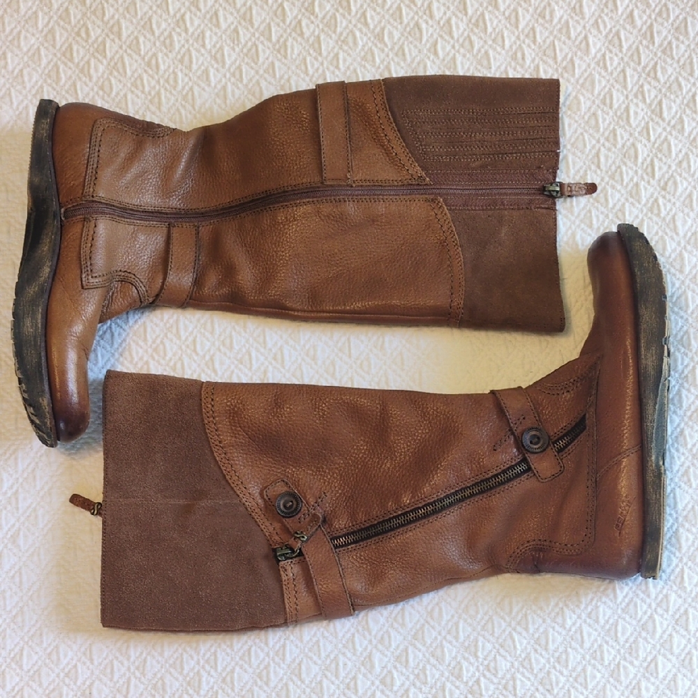 Kalso Earth Brown Knee-High Leather Boots 7.5